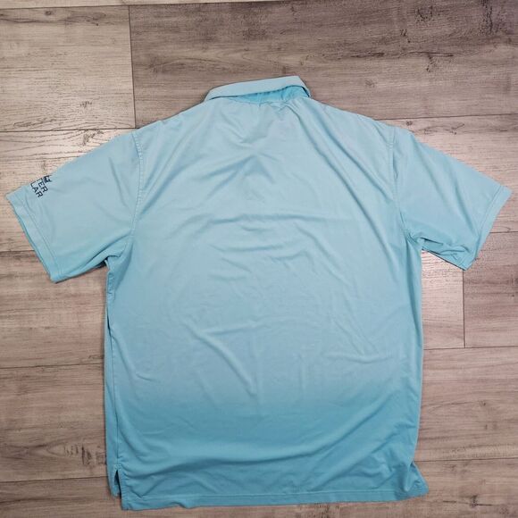 Peter Millar Summer Comfort Polo Golf Shirt Men's XL Golf Logo Blue Aqua - Picture 7 of 9